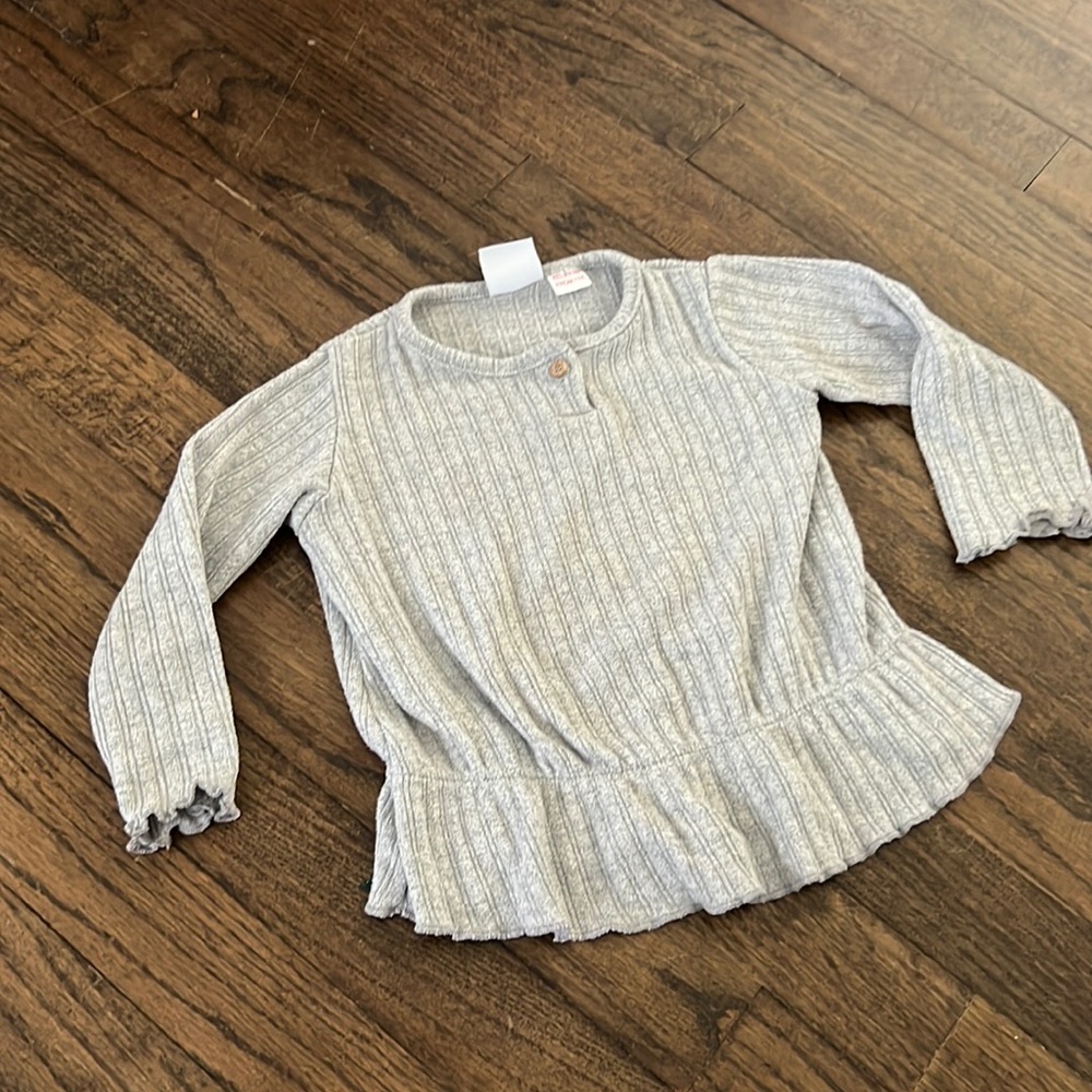 Gray Zara Peplum Top - 18-24M